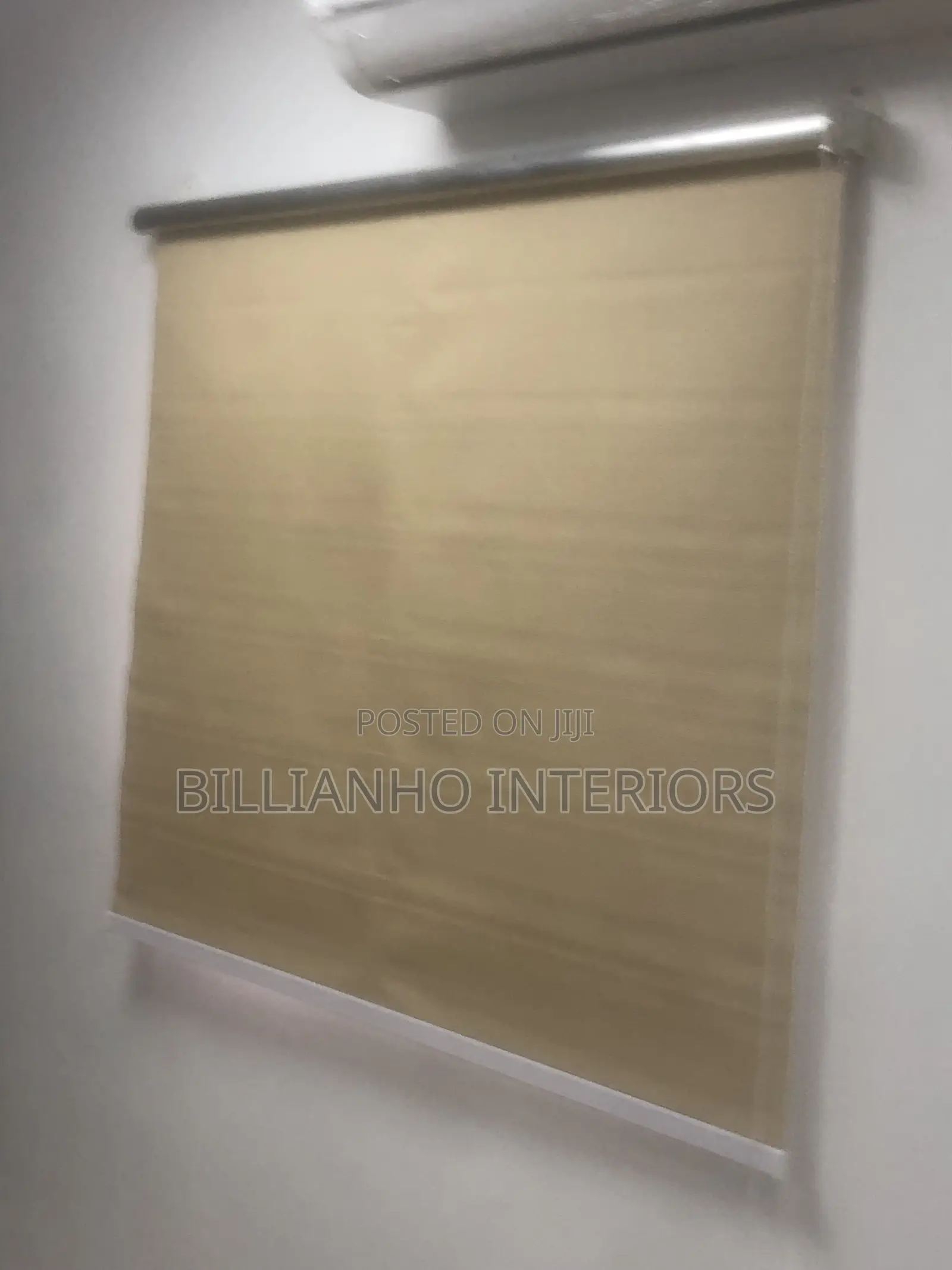 Deep Cream Open Rail Roller Blinds