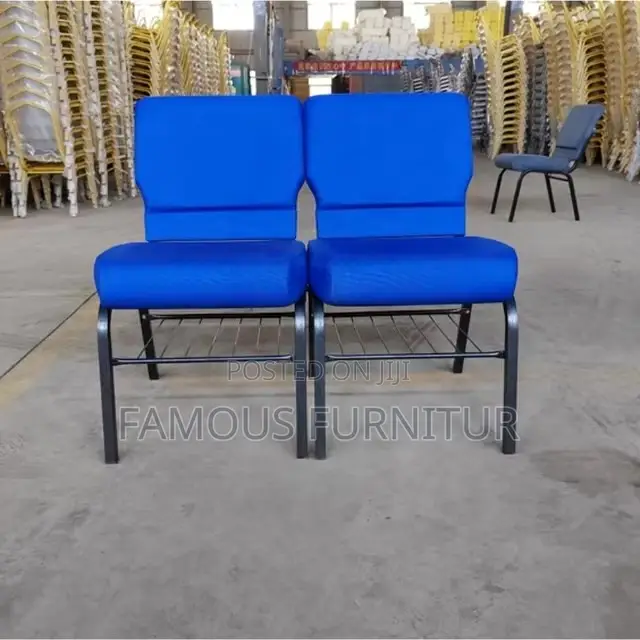 Stackable Banquet or Event Chairs With Gold Metal Frames