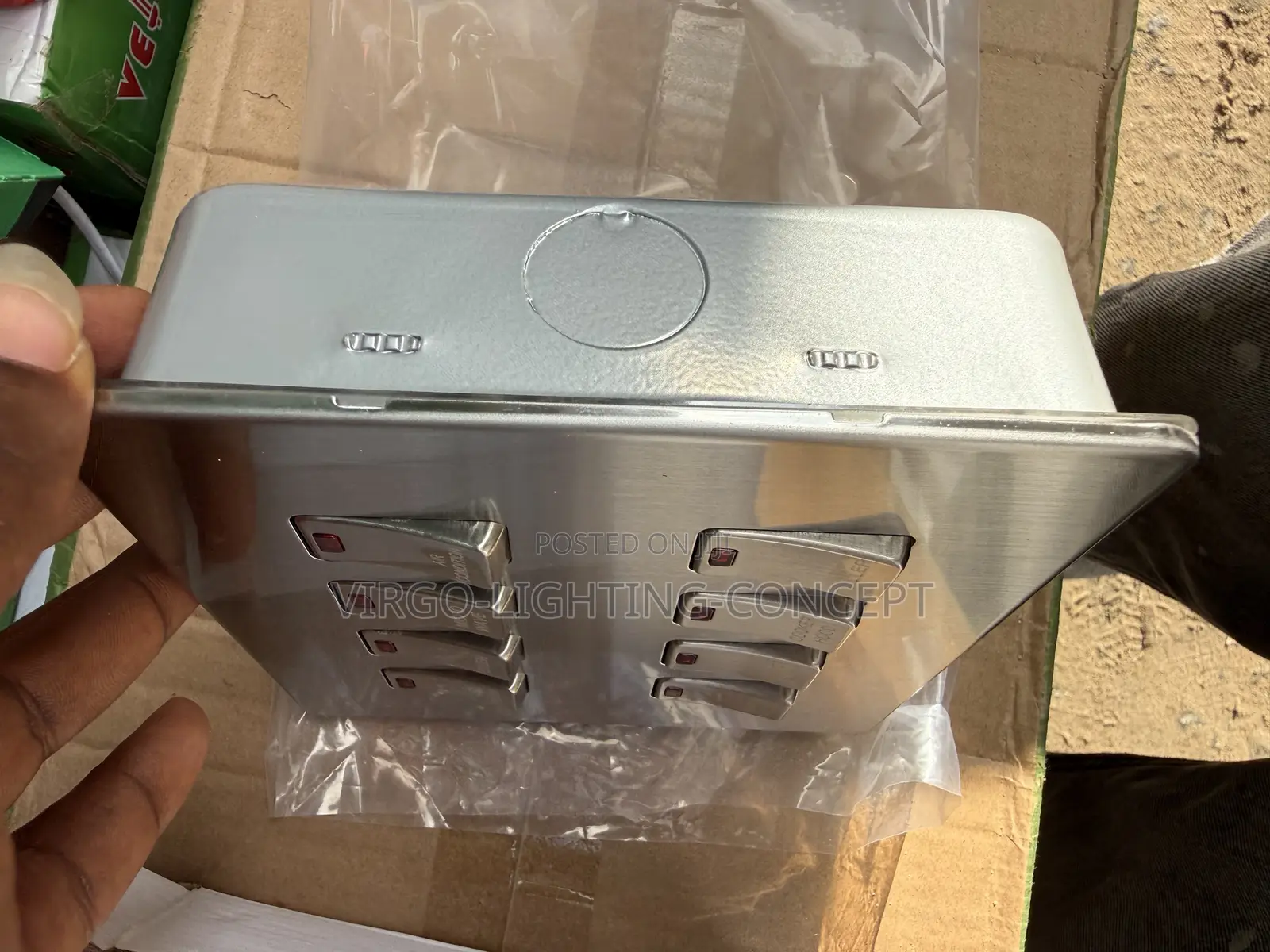 8-Gang Stainless Steel Multipurpose Kitchen/Appliance Switch Panel
