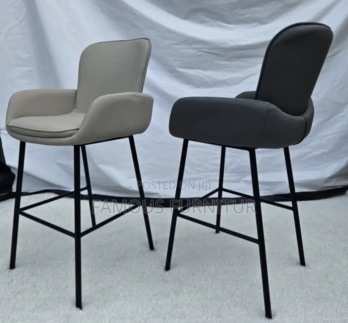Modern Bar Stools Feature Comfortable Curved Backrests