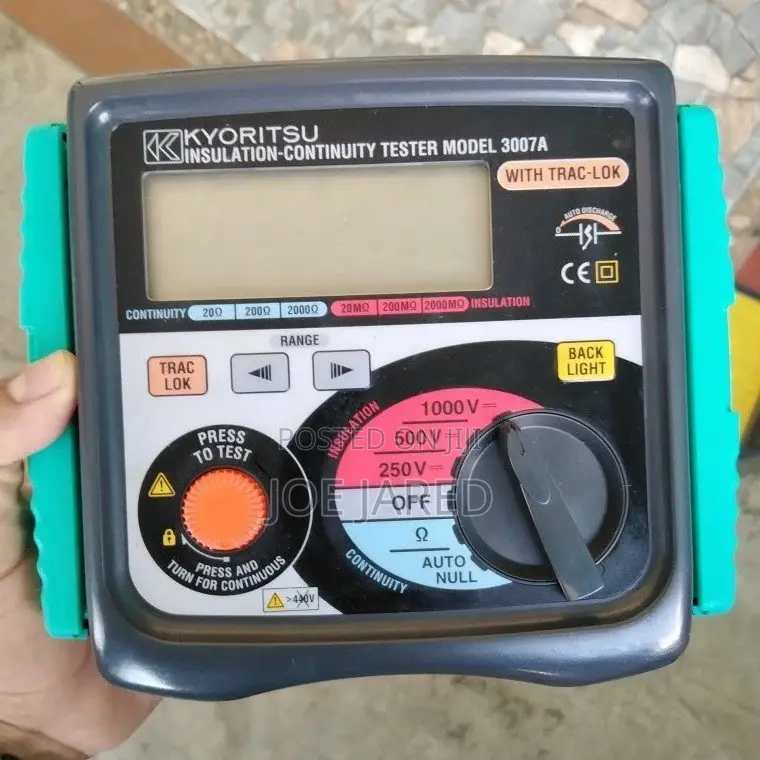 KYORITSU Digital Insulation and Continuity Tester 3007A With Trac Lock