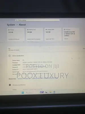 Laptop HP 15s 16GB Intel Core i7 SSD 256GB