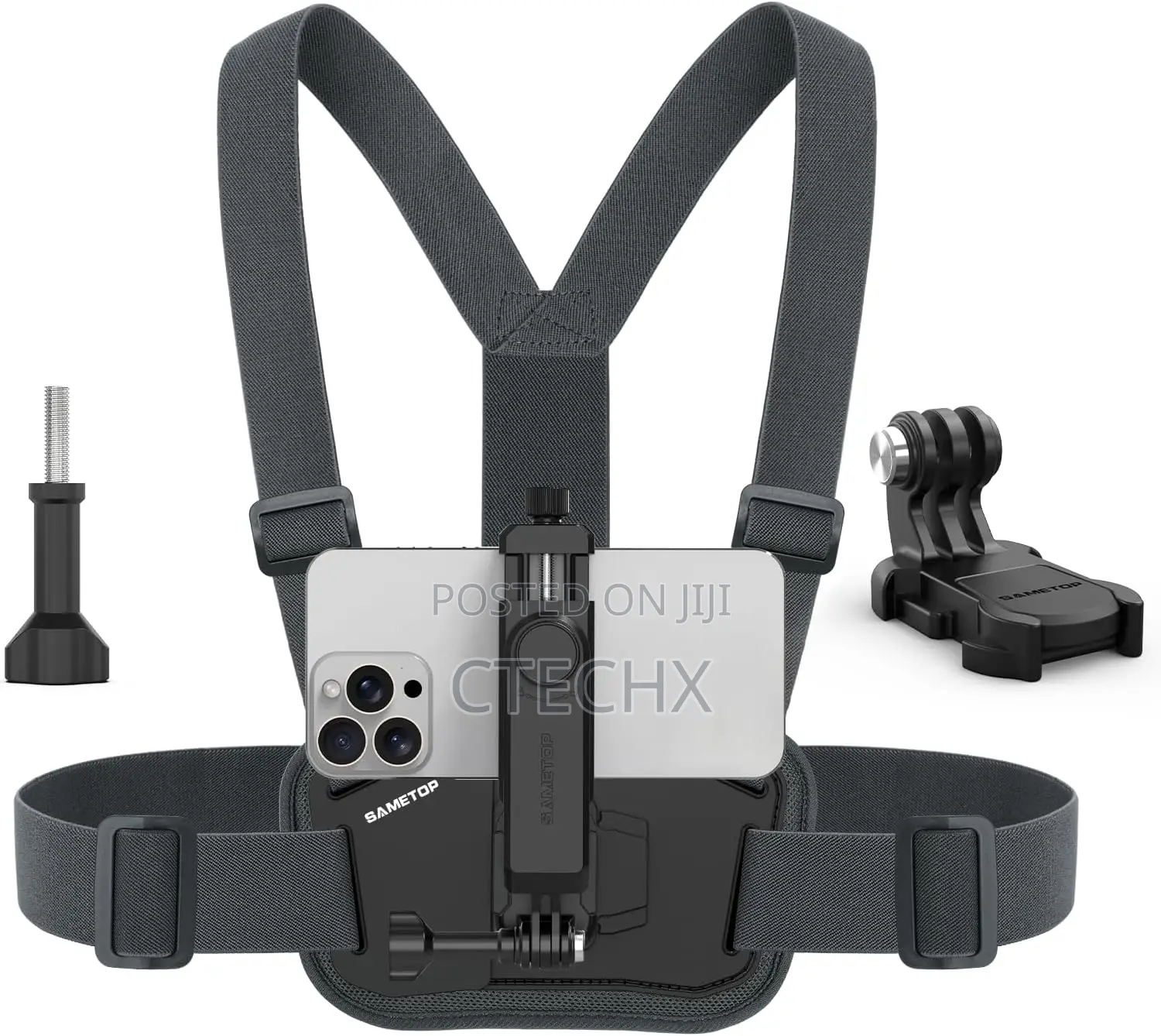 Phone Chest Mount Harness Holder Cell Phone Strap for iPhone, Android