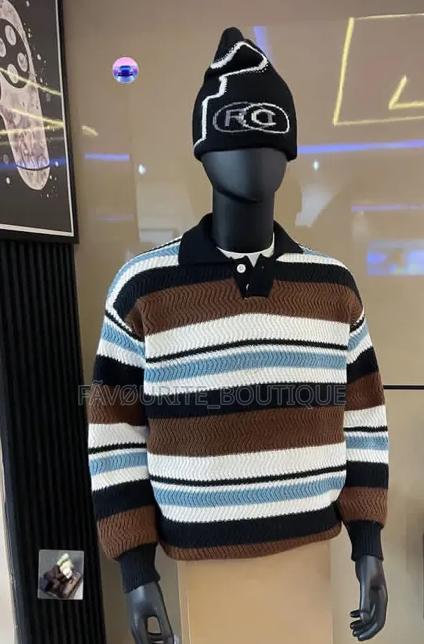 Luxury Thick Knit Polo Sweater