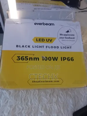 Everbeam 100W 365nm UV LED Flood Light Black Light Blue Stage Lighting