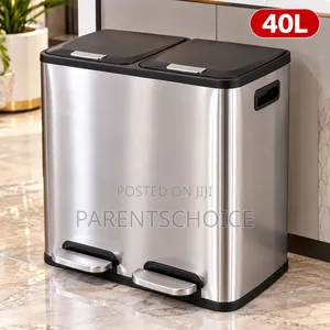 Stainless Steel Pedal Recycle Rubbish Bin - 2 in 1- 40l