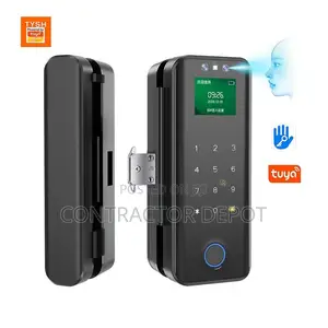 Face Recognition Fingerprint Key Card Smart Door Locks for Glass Door