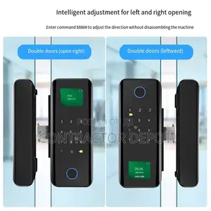 Face Recognition Fingerprint Key Card Smart Door Locks for Glass Door