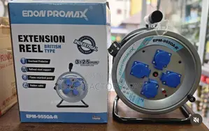 EDON Promax 50m Heavy-Duty Extension Cable Reel Copper Cable 4 Outlets