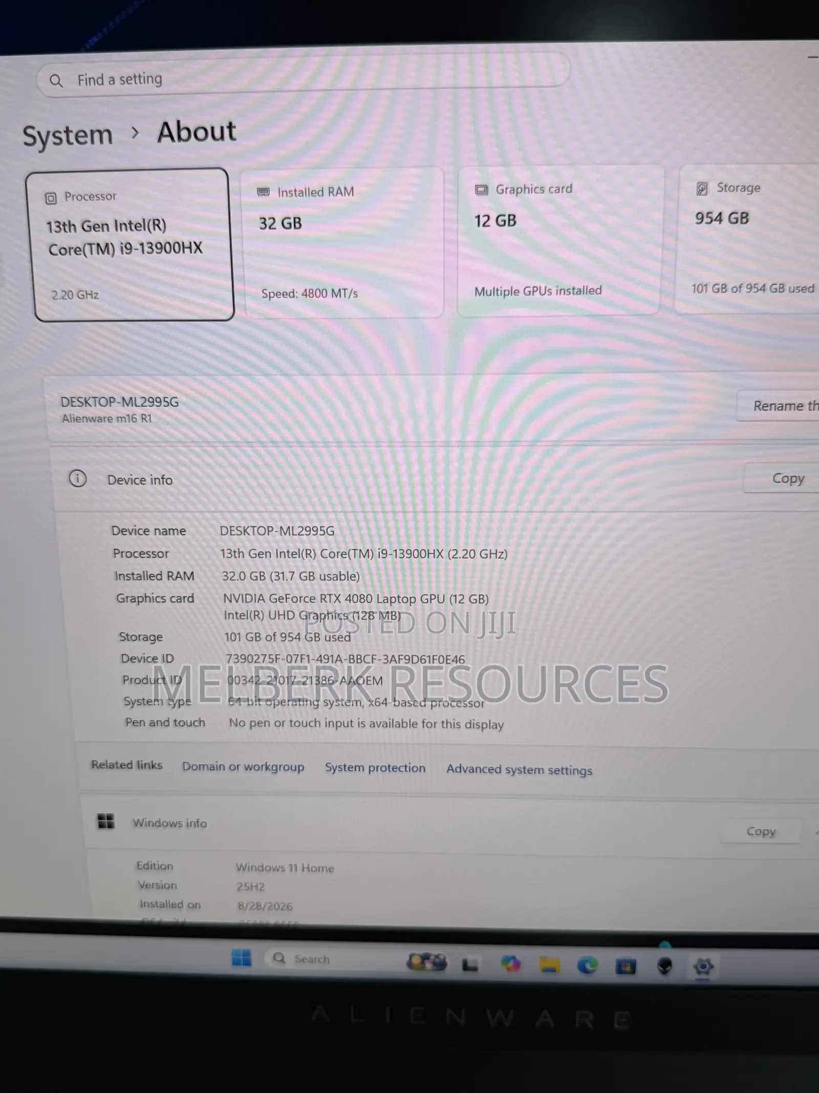 Laptop Alienware M16 R1 32GB Intel Core i9 SSD 1T