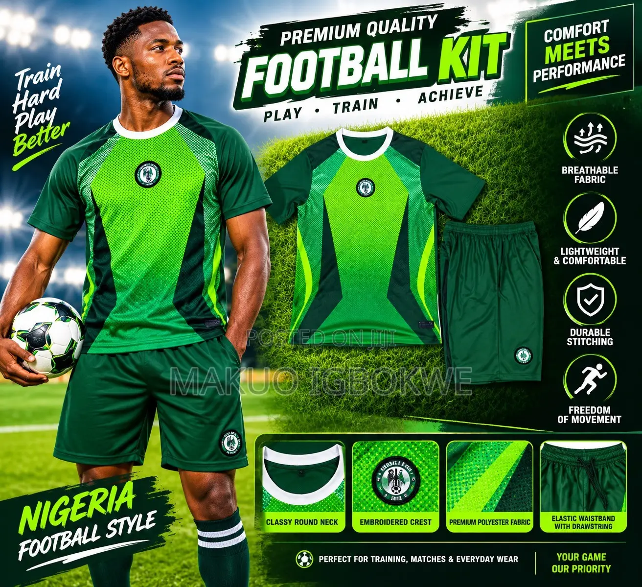 Nigeria Jerseys Complete Set Top and Short