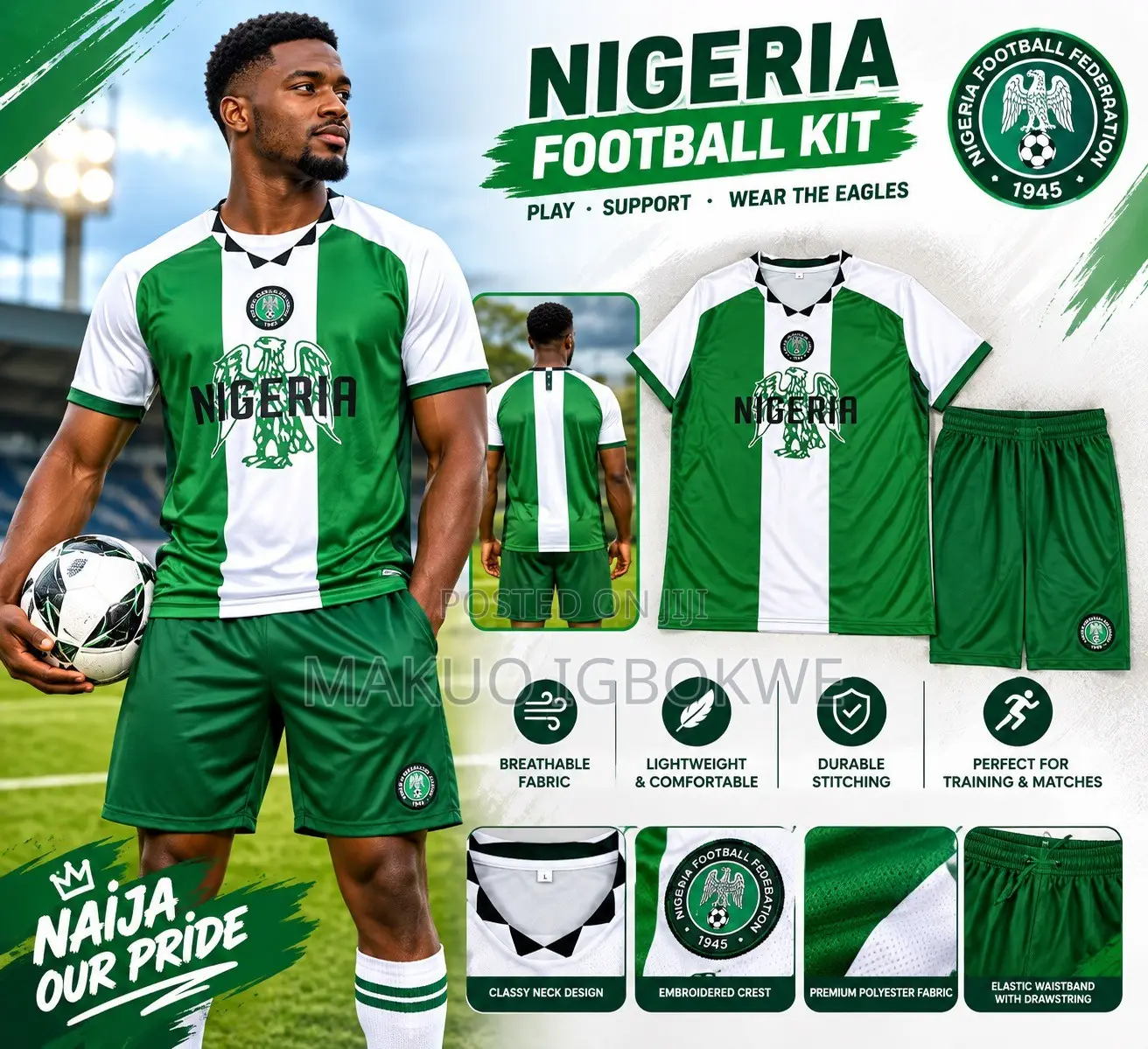 Nigeria Jerseys Complete Set Top and Short