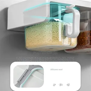 Wall-Mounted Multi-Compartment Seasoning Storage Box Set