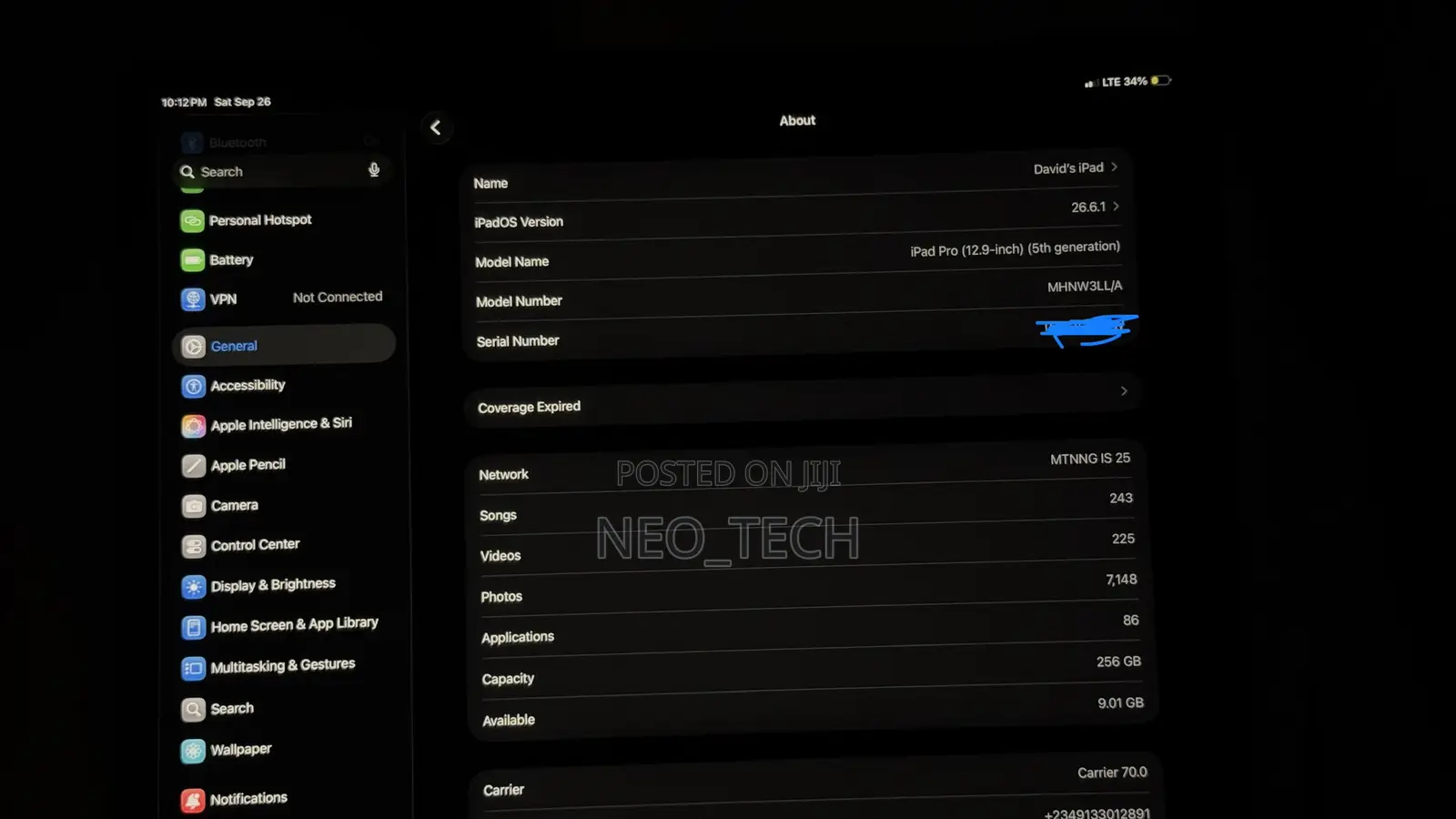 Apple iPad Pro 12.9 (2021) 256 GB Gray