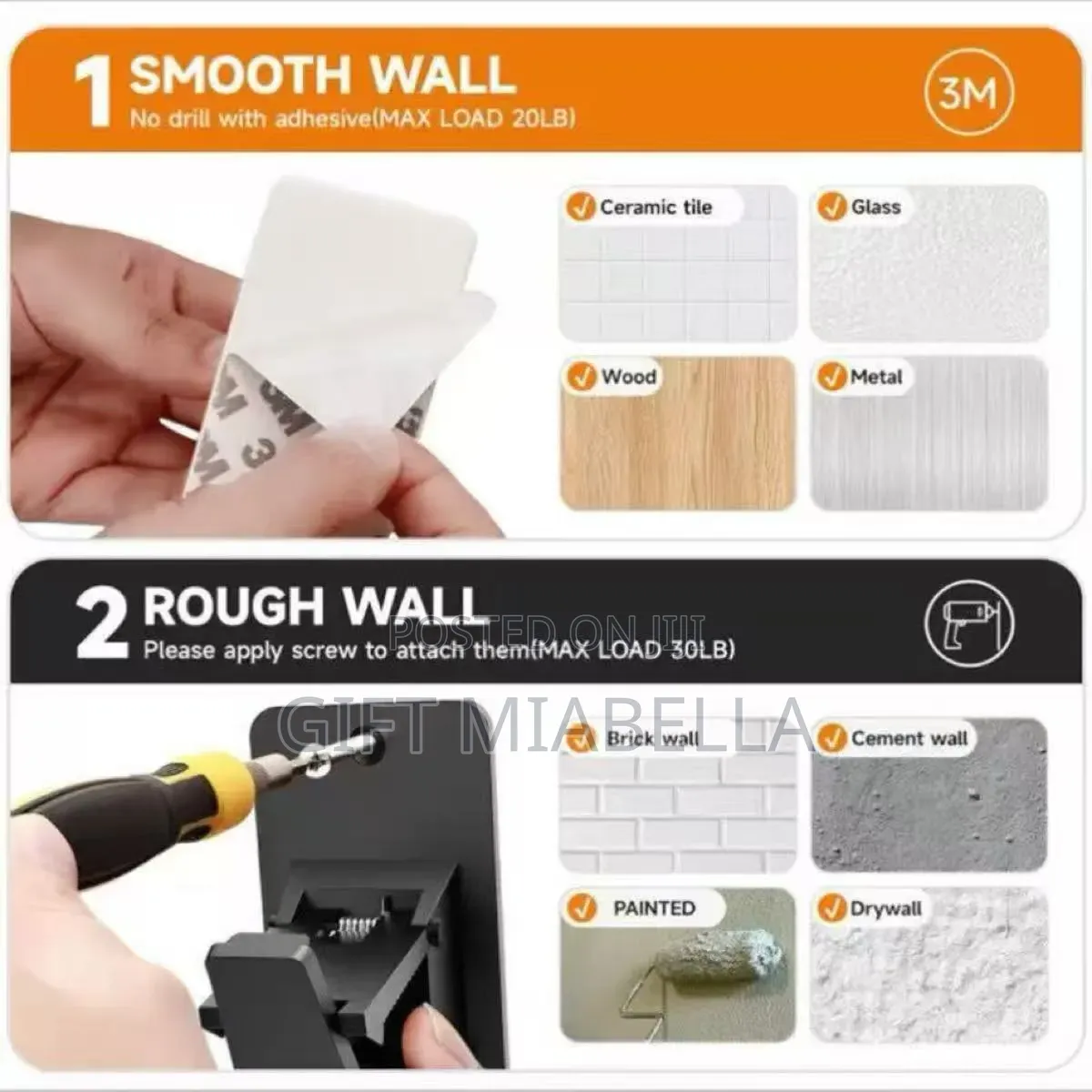 Non Perforated Curtain Adhesive Hook