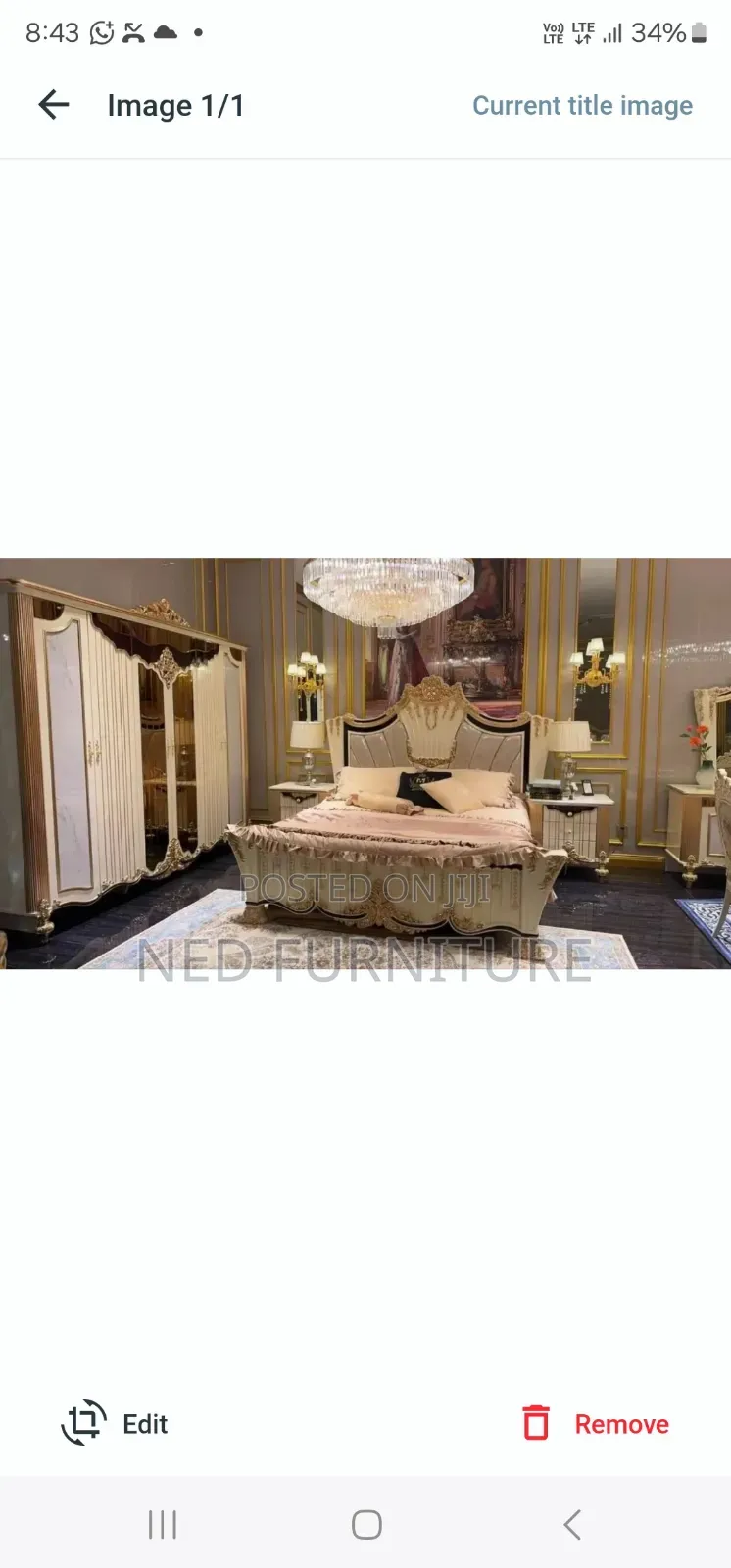 Complete Royale Bed Set With Wardrobe