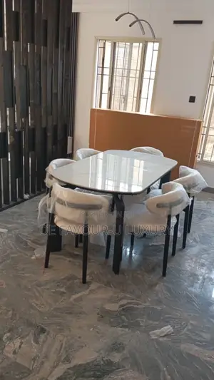Marble Dining Table by 4 Chairs