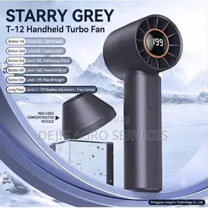 Rechargeable Handheld Turbo Fan, Portable 13000 RPM High-Speed Fan