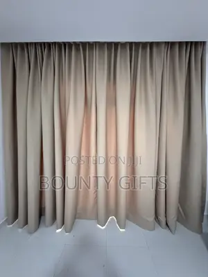 Brand New Thick Beige Pleated Curtains, Floor-Length, 20 Yards