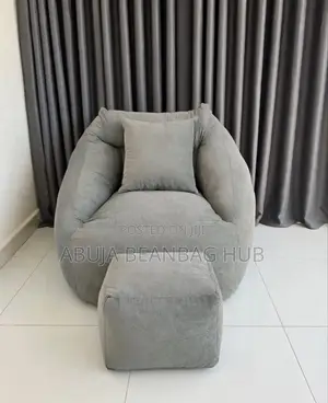 Abuja Luxury 3-in-1 Beanbag With Pillow + Footrest for Sale
