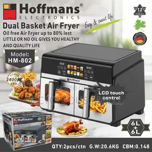12liters Hoffman Air Fryer Model : 802 Dual Basket Air Fryer