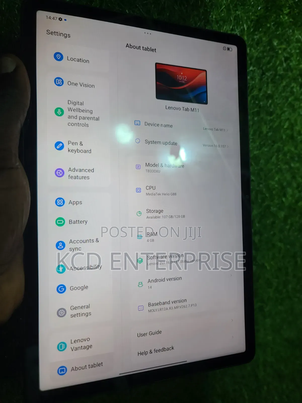 New Lenovo Tab M11 128 GB Black