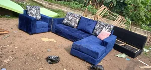Blue L Shape Available With Single
