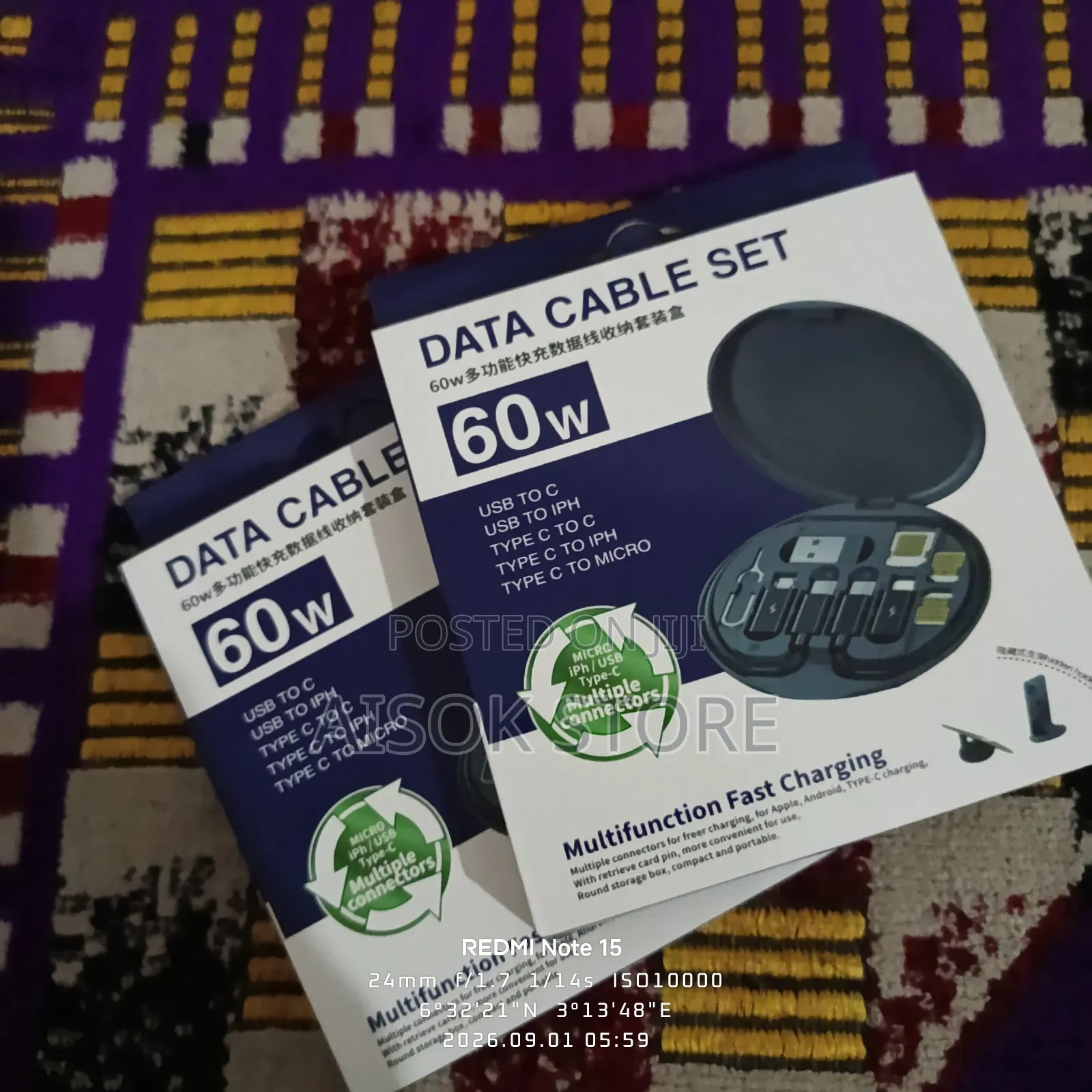 60w Fast Charging Data Set Cable