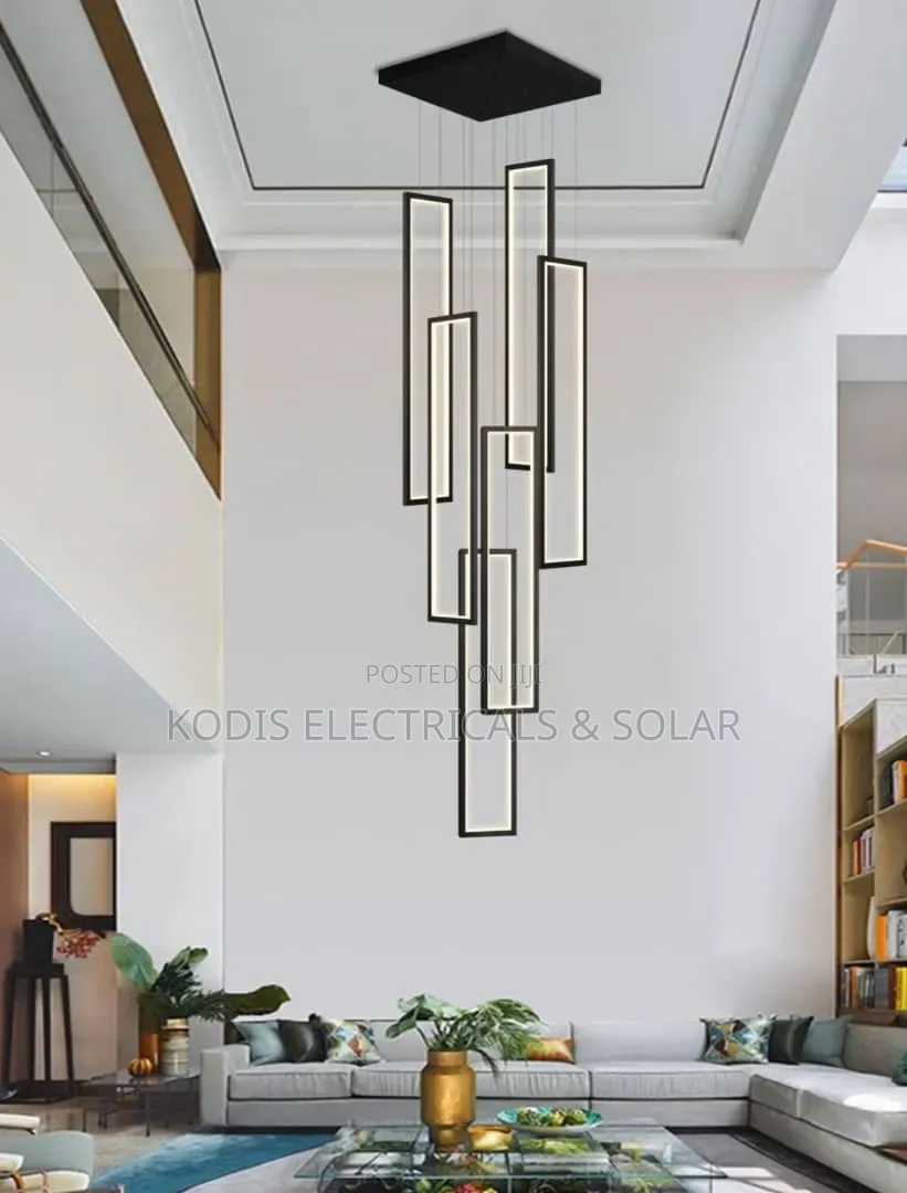 Luxury LED Drop Lighting Chandelier for Staircase Open Parlour