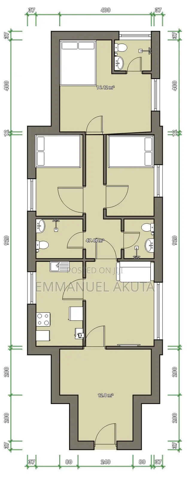 3 Bedroom Floor Plan