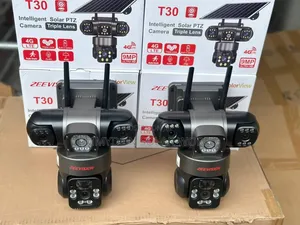 Intelligent Solar PTZ Triple Lens Camera V380