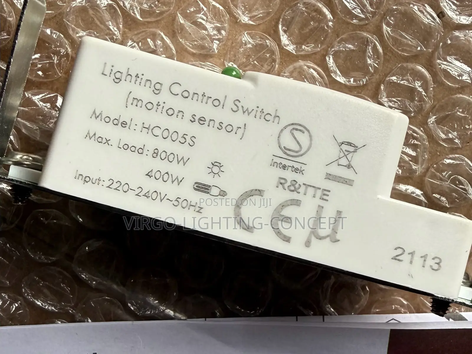 Motion Sensor Designed for Automatic on/Off Lighting Control.