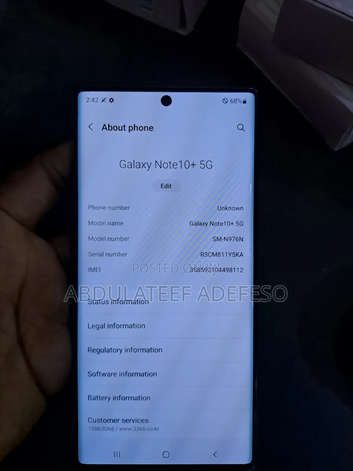 New Samsung Galaxy Note 10 Plus 256 GB