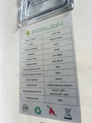 9kwh 51.2v Ecolion Solar Lithium Ion Batteries Are Now