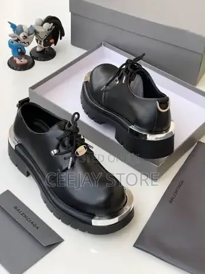 Balenciaga Metal-Toe Platform Derby Shoes,