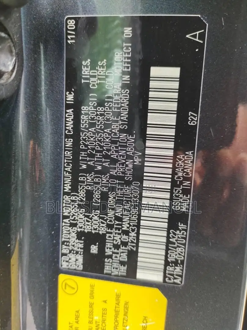 Lexus RX 2008 Black