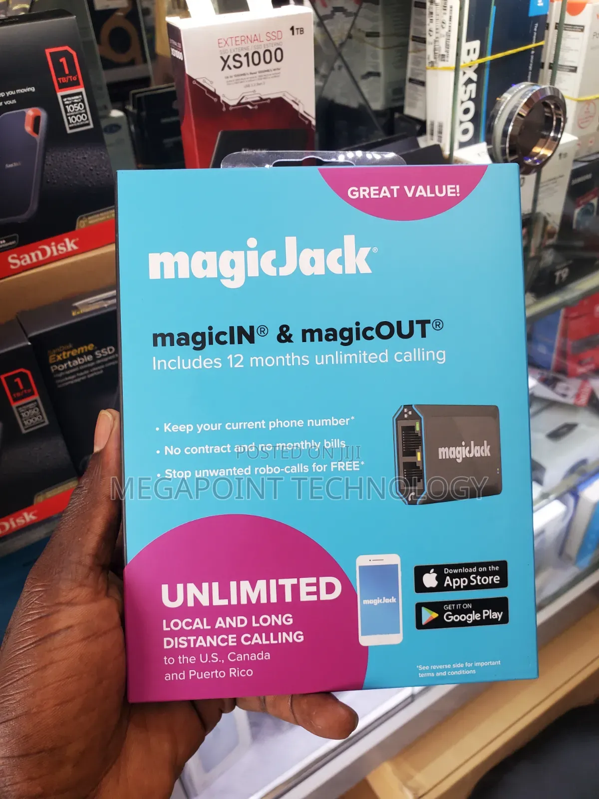 MagicJack magicIN magicOUT — 12 Months Unlimited Calling