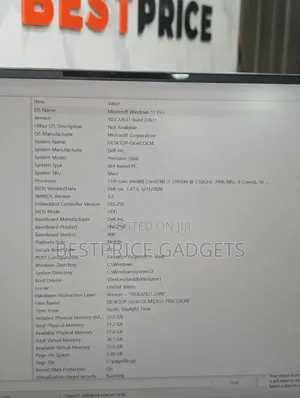 Laptop Dell Precision 5560 32GB Intel Core i7 SSD 1T