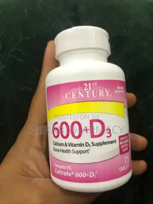 21st Century, 600+D3, Calcium Vitamin D3 Supplement, 75 Tablets