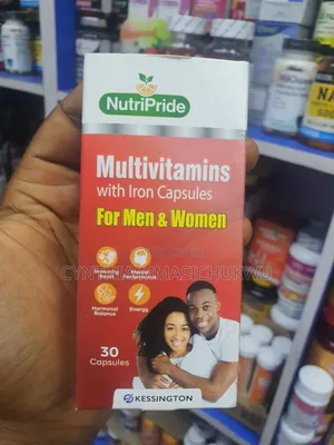 NutriPride Multivitamins With Iron Capsules for Men Women.