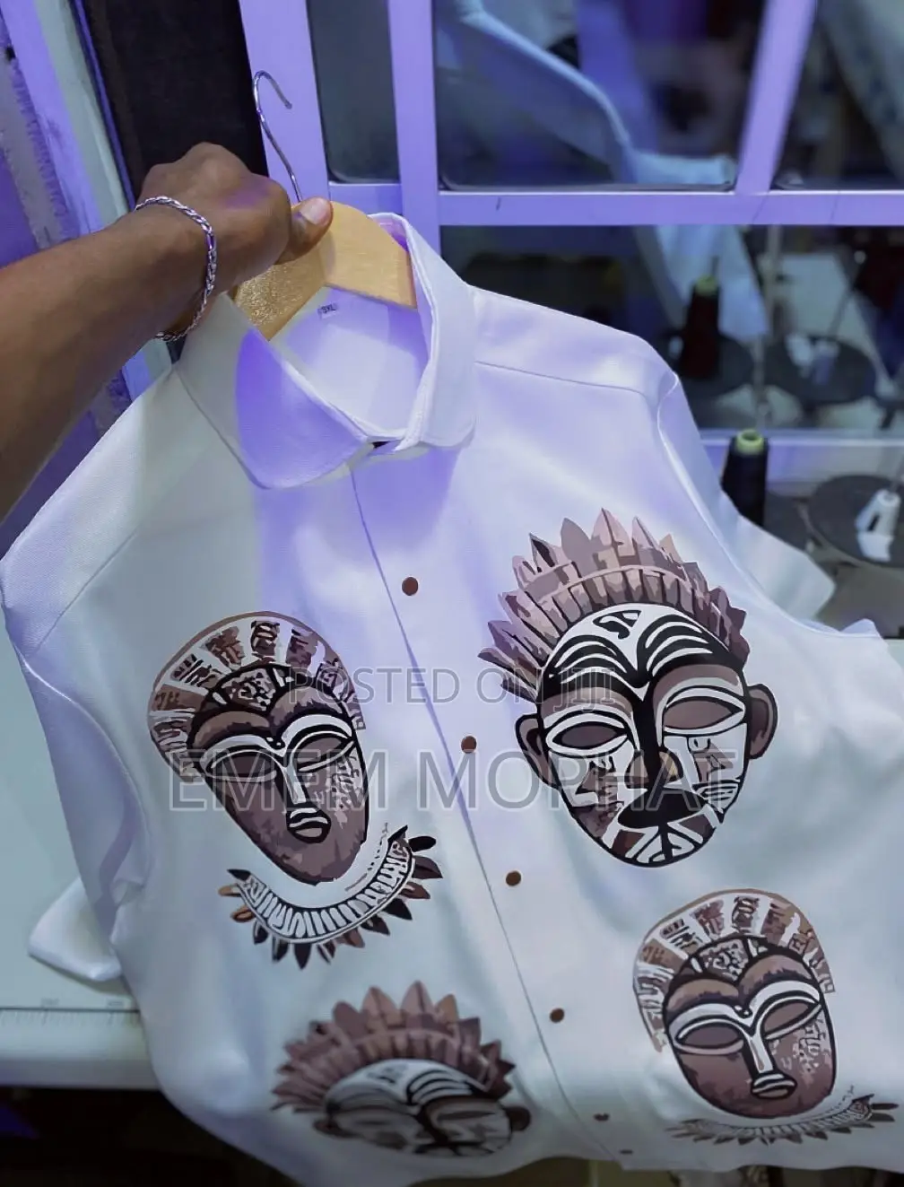 Cultural Lapel Two Piece Shirt