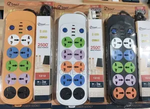 12-Ways Power Extension Socket With 3 USB Ports,Type-C 3M Cable