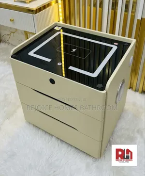 Bedside Table With Wireless Charger, Bluetooth Speaker, Fingerprint