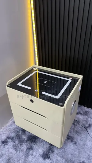 Bedside Table With Wireless Charger, Bluetooth Speaker, Fingerprint