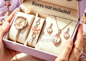 Gold and Silver Jewelry Set for Women Necklace and Earring