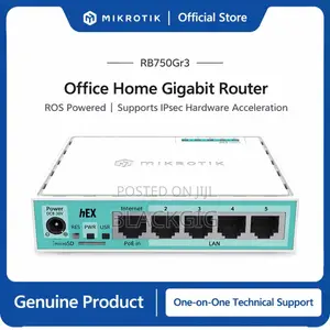 Gigabit VPN Router Wired Home Office RB750Gr3 5-Port Enterprise