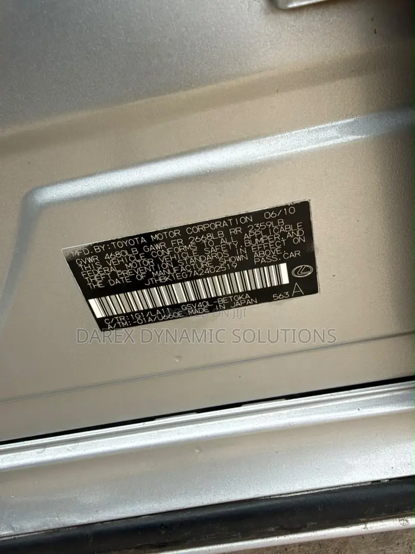 Lexus ES 350 2010 Silver