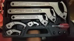 Adjustable Hook and Pin Spanner Wrench Set