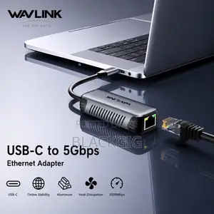 Type C Ethernet Adapter to RJ45 Lan 5000Mbps USB TypeC 5Gbps Internet
