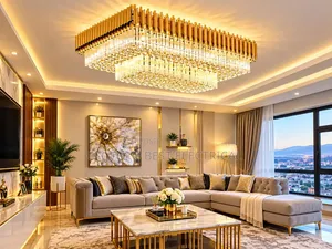 Long Crystal Luxury Chandelier Light for Your Sitting Room